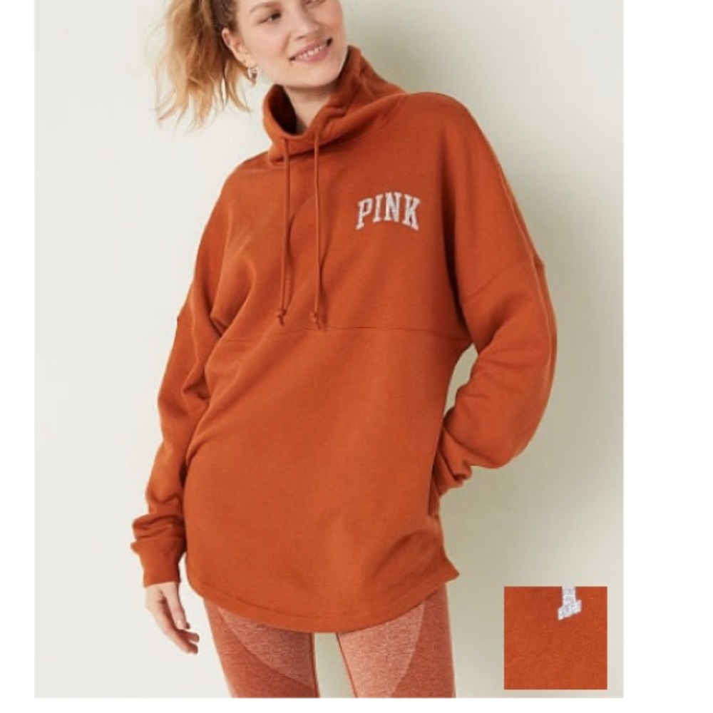 PINK Varsity Cowl Sweatshirt